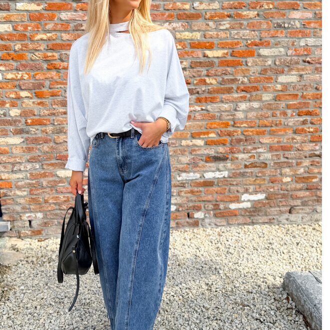 *Downtown Blue Barrel Jeans