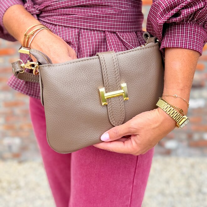 *H Classic Handbag Taupe