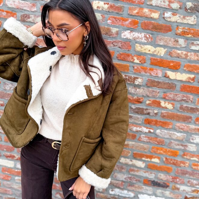 *Soft Mock Neck Knit Beige