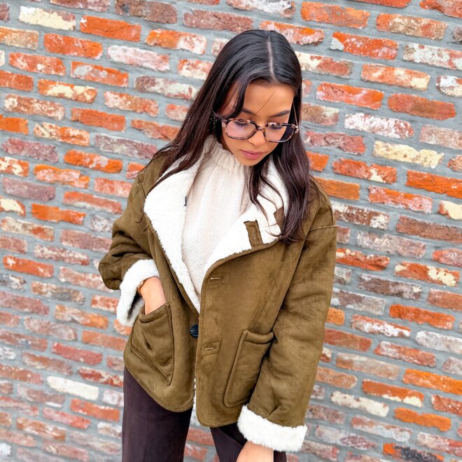 *Reversible jacket kaki