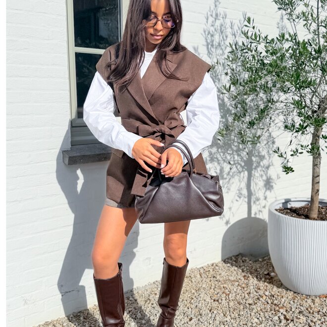 *Juliette sleevless vest  brown