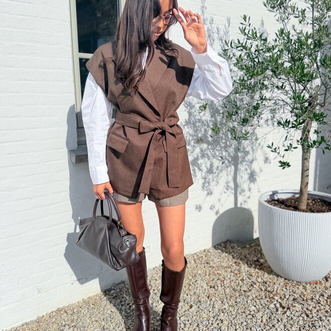 *Juliette sleevless vest  brown
