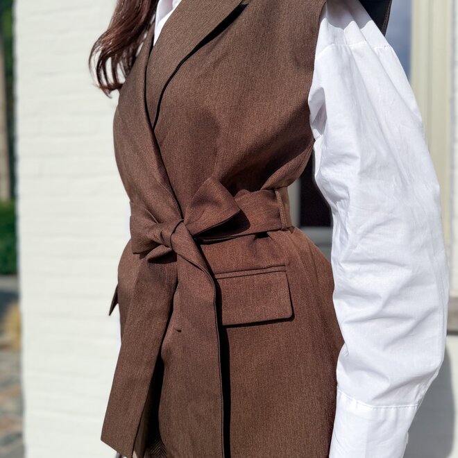 *Juliette sleevless vest  brown