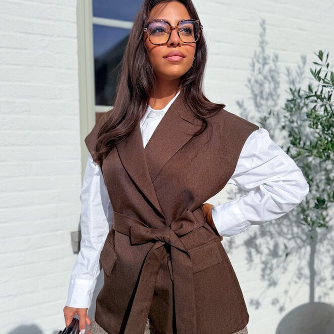*Juliette sleevless vest  brown