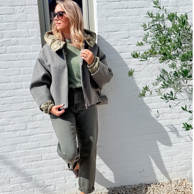 *Eden jacket grey/green