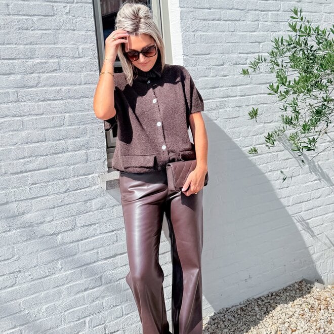 * Chocolate leather pants