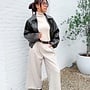 *Clean trouser taupe