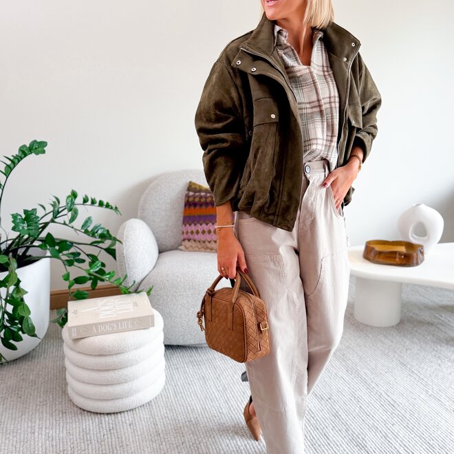 *Suede jacket kaki
