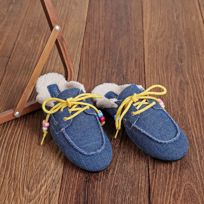 * Lace mocassin blue