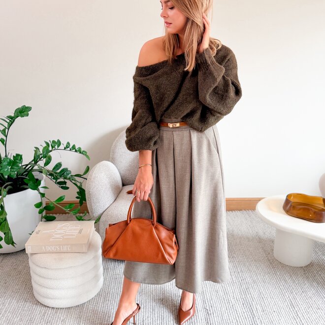 * Mid skirt Taupe