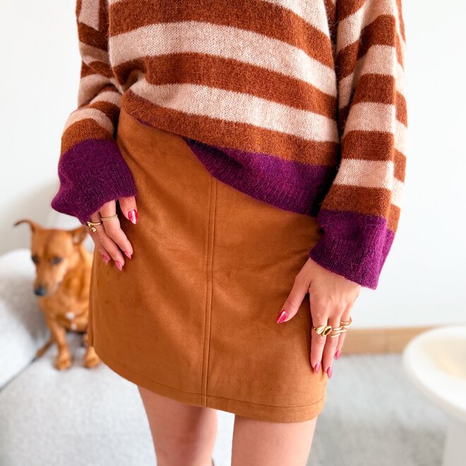 *Suede camel skirt