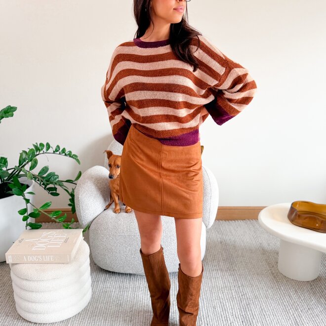 *Suede camel skirt