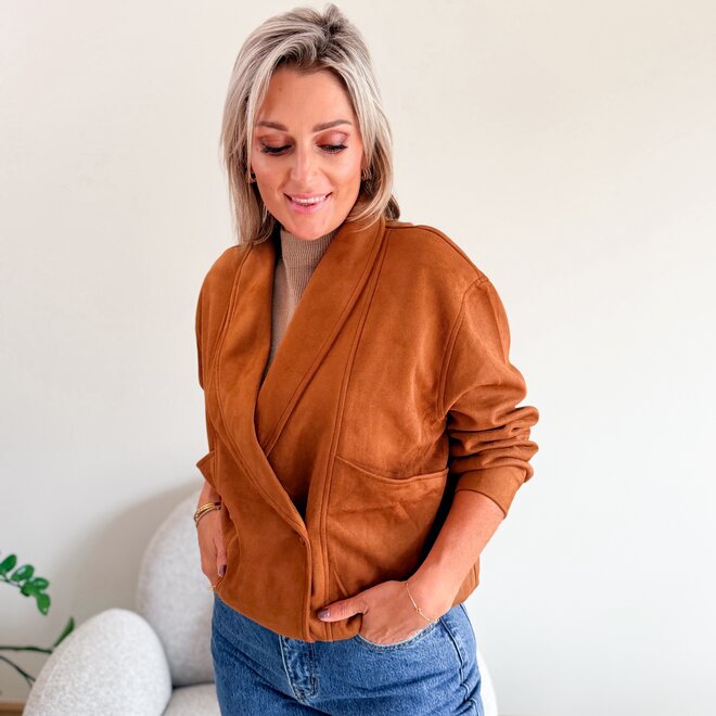 *Daim vest camel