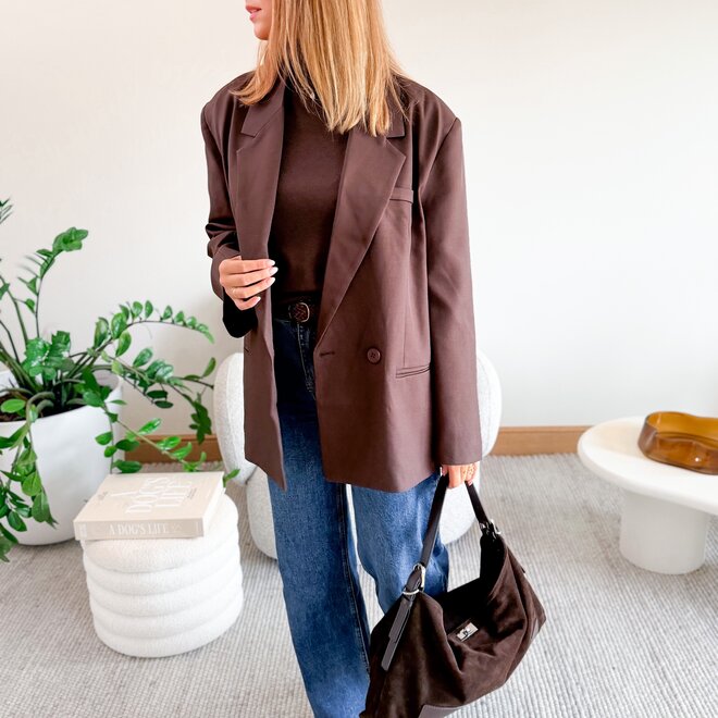 *Julia oversized blazer brown