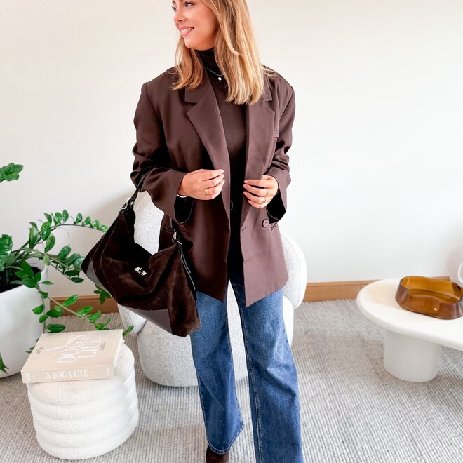 *Julia oversized blazer brown