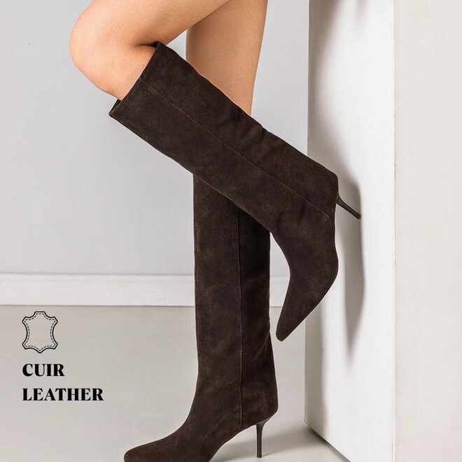 *Jade leather boots brown