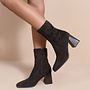 Brown Suede Look Ankle Boots