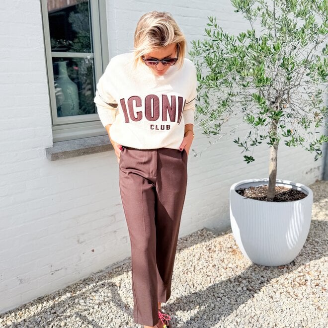*Simple slim fit pants caffee