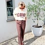 *Simple slim fit pants caffee