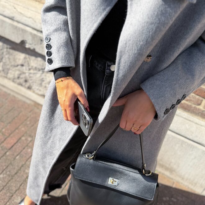 *Grey long coat