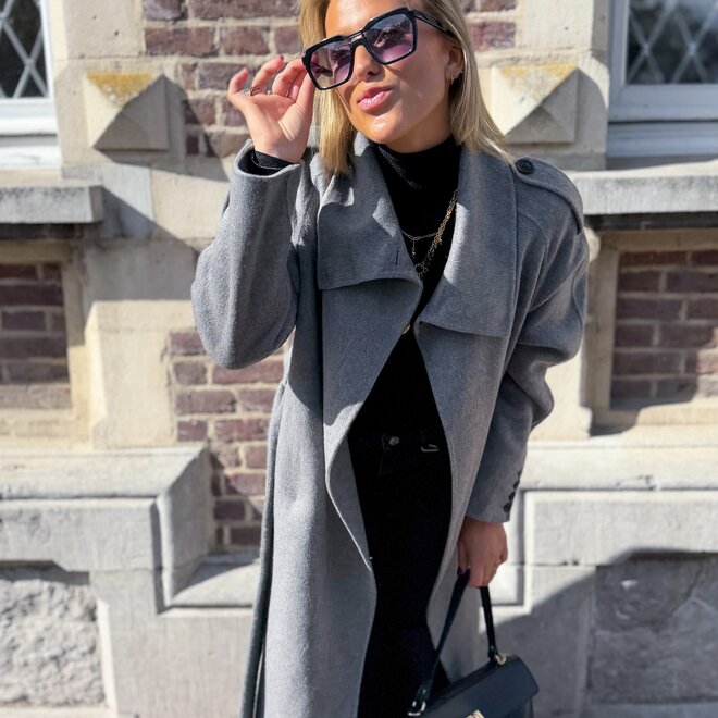 *Grey long coat
