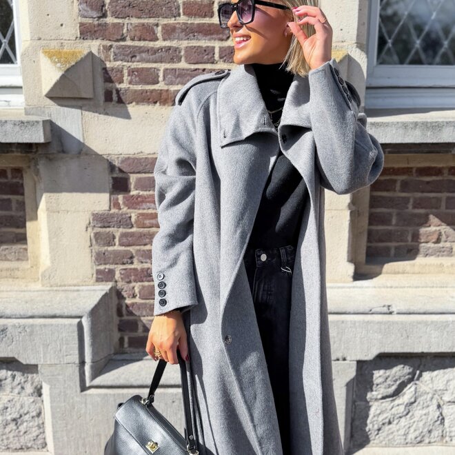 *Grey long coat