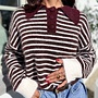 *contrast polo knit