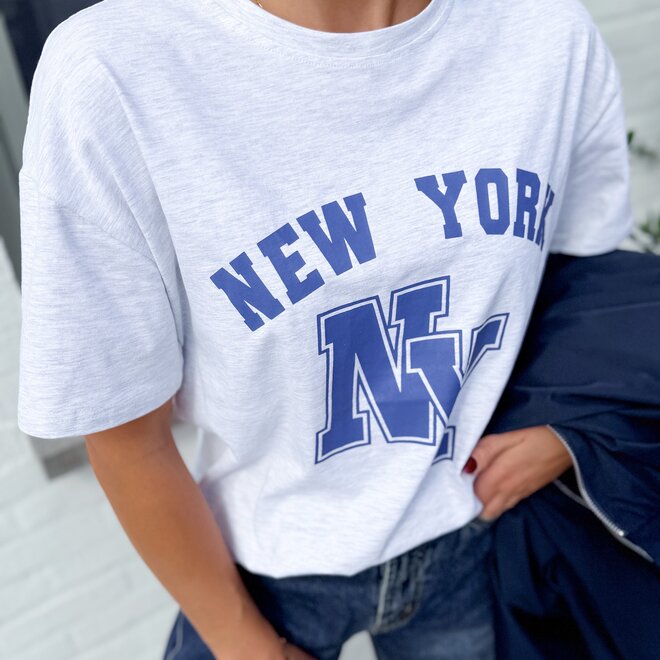 *NY t-shirt grey/blue