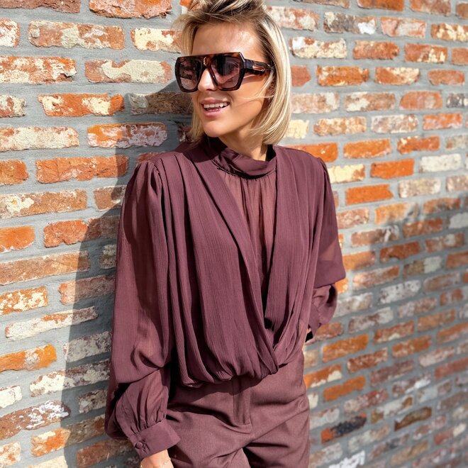 *Brown elegance top