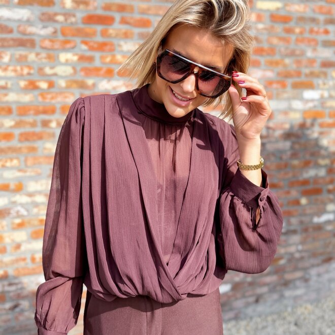 *Brown elegance top