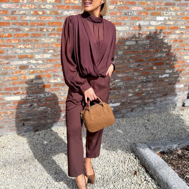 *Brown elegance top
