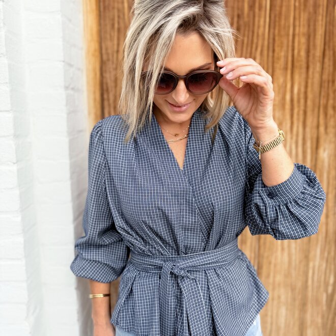 *Mosaïc blouse blue