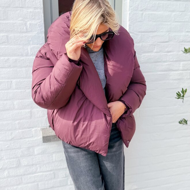 *Aubergine puffer jacket