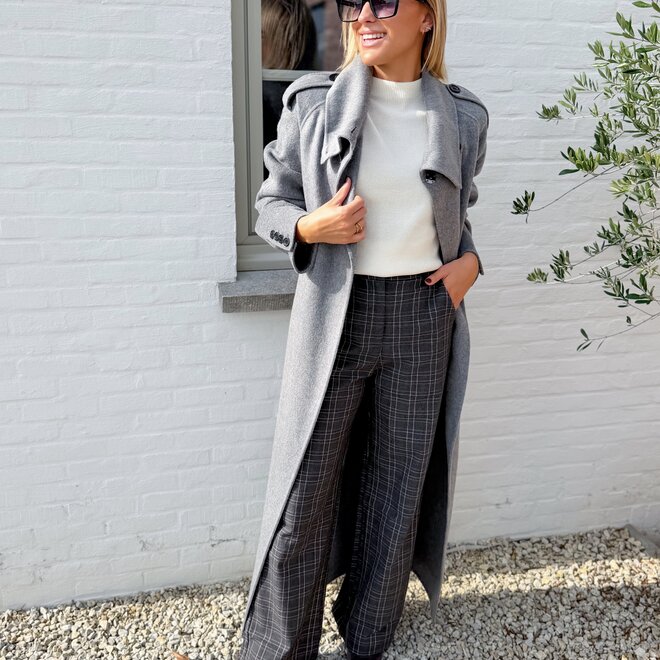 *Grey long coat