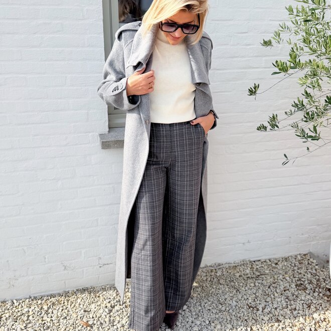 *Grey long coat
