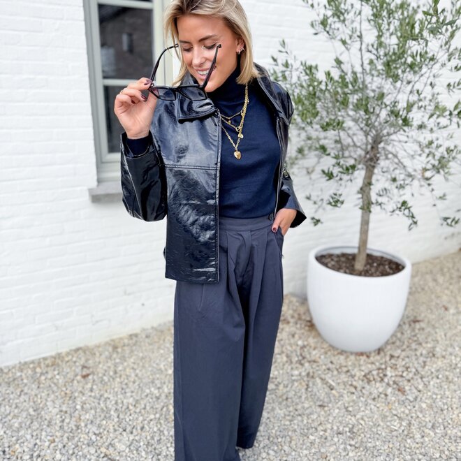 *Gabardine trouser navy