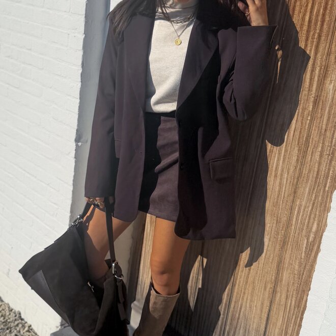 *Suede brown skirt