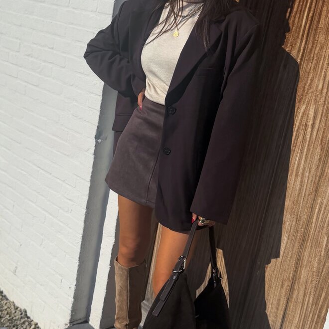 *Suede brown skirt