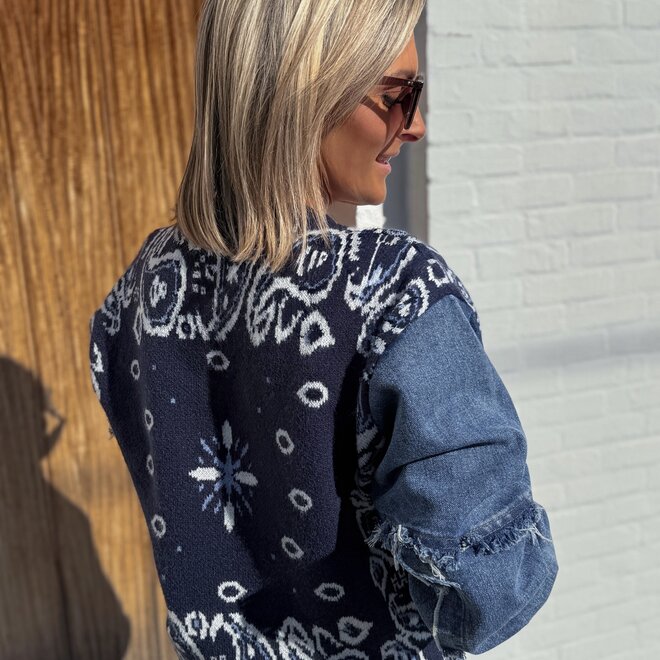 *Jeans bandana knit