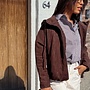 *Suede puffer jacket