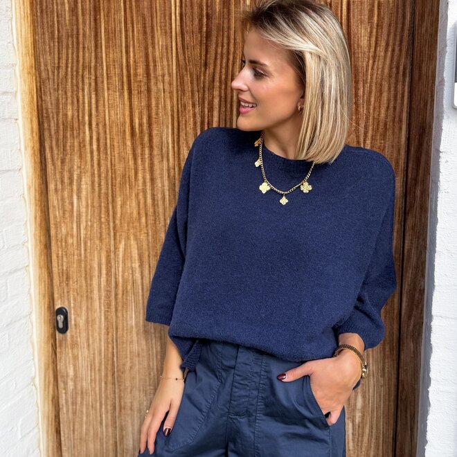 *The perfect basic knit blue