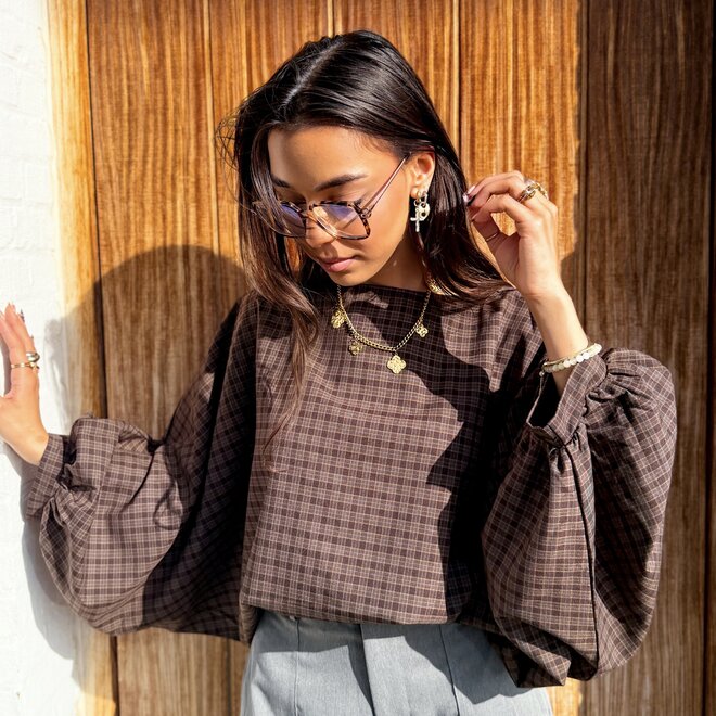 *Mocha wing blouse