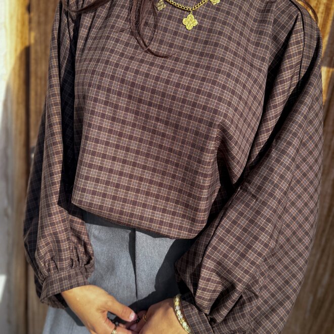 *Mocha wing blouse