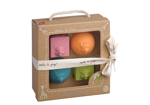 Sophie de Giraffe Sophie de giraf So'Pure set met 2 ballen en 2 blokken