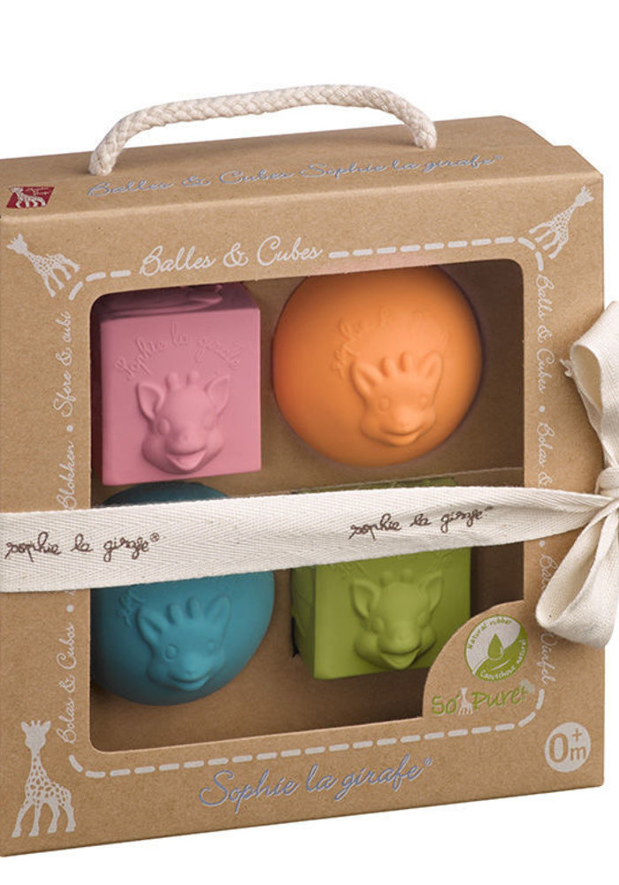 Sophie de giraf So'Pure set met 2 ballen en 2 blokken