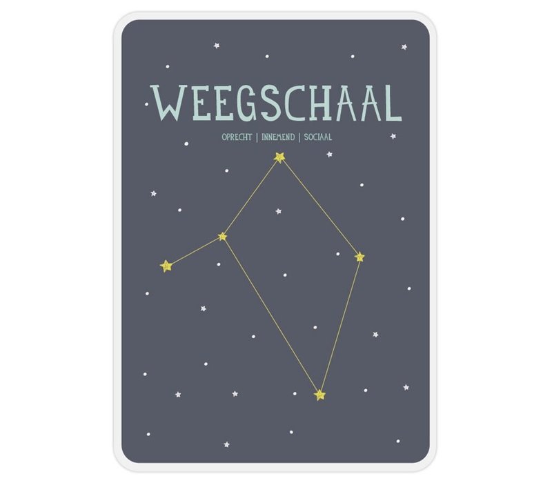 Milestone Zodiac Poster Card Weegschaal