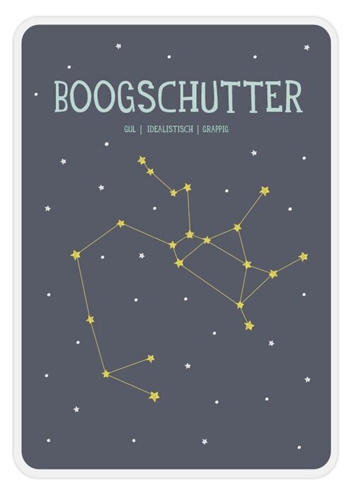 Milestone Milestone Zodiac Poster Card Boogschutter