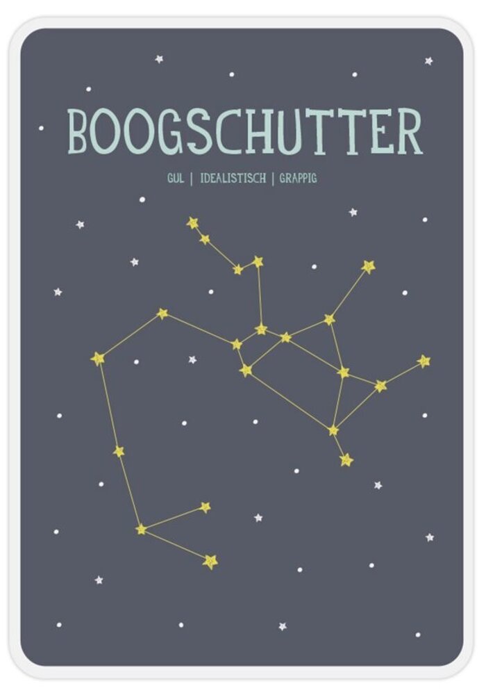 Milestone Zodiac Poster Card Boogschutter