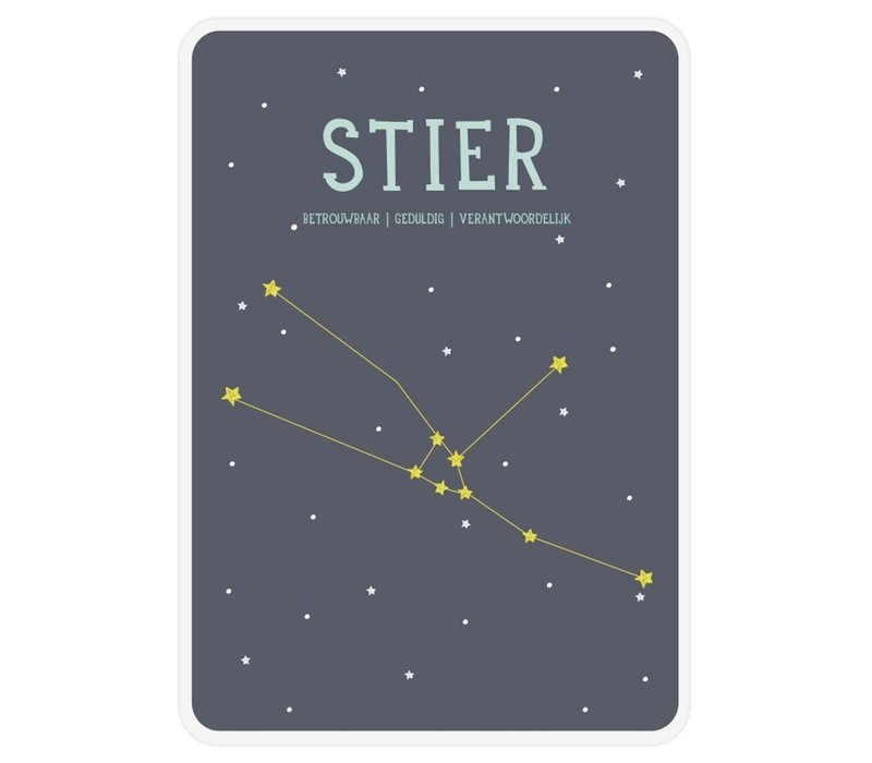 Milestone Zodiac Poster Card Stier