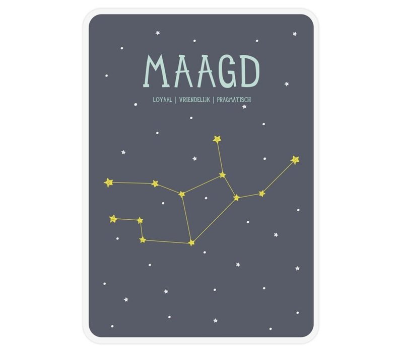 Milestone Zodiac Poster Card Maagd